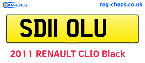 SD11OLU are the vehicle registration plates.