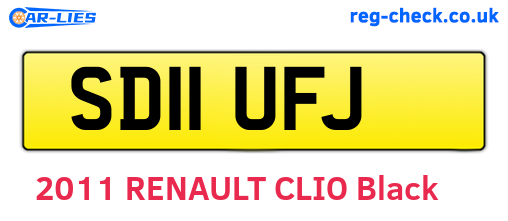 SD11UFJ are the vehicle registration plates.