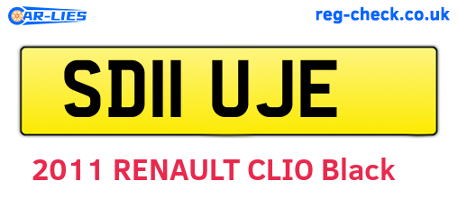 SD11UJE are the vehicle registration plates.