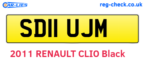 SD11UJM are the vehicle registration plates.