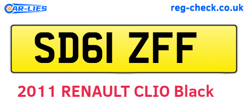 SD61ZFF are the vehicle registration plates.