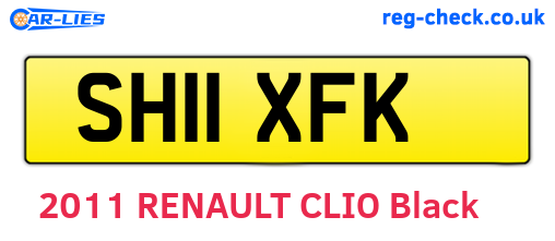 SH11XFK are the vehicle registration plates.