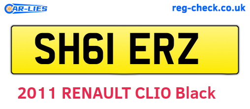 SH61ERZ are the vehicle registration plates.
