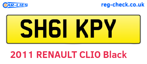 SH61KPY are the vehicle registration plates.