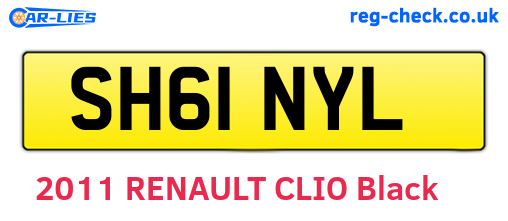 SH61NYL are the vehicle registration plates.