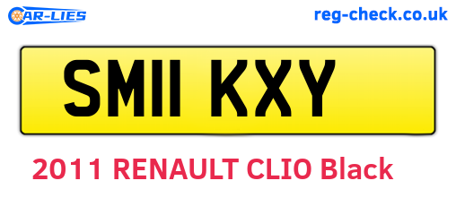SM11KXY are the vehicle registration plates.