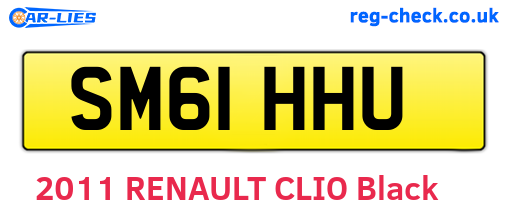 SM61HHU are the vehicle registration plates.