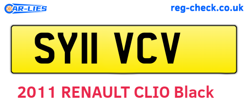 SY11VCV are the vehicle registration plates.