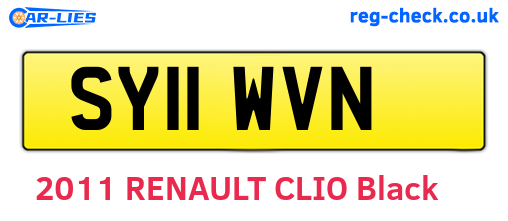 SY11WVN are the vehicle registration plates.