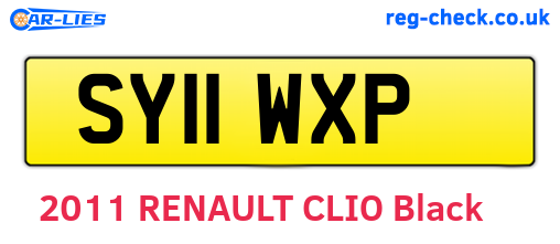 SY11WXP are the vehicle registration plates.