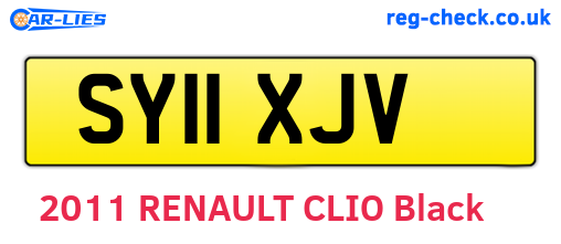 SY11XJV are the vehicle registration plates.