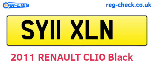 SY11XLN are the vehicle registration plates.