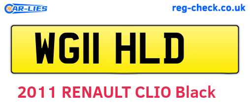 WG11HLD are the vehicle registration plates.