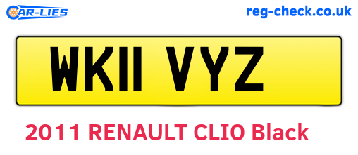WK11VYZ are the vehicle registration plates.