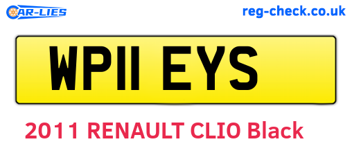 WP11EYS are the vehicle registration plates.