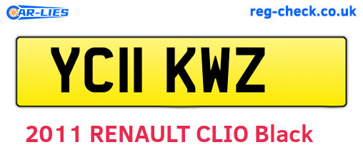 YC11KWZ are the vehicle registration plates.