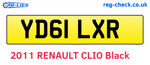 YD61LXR are the vehicle registration plates.