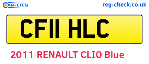 CF11HLC are the vehicle registration plates.