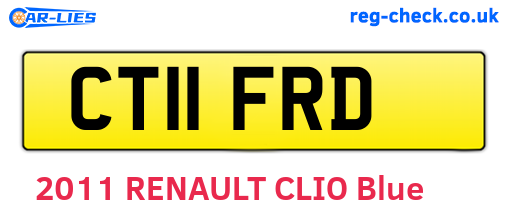 CT11FRD are the vehicle registration plates.