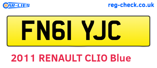 FN61YJC are the vehicle registration plates.