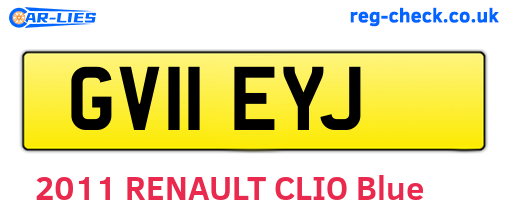 GV11EYJ are the vehicle registration plates.