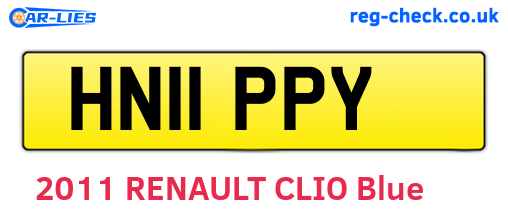HN11PPY are the vehicle registration plates.