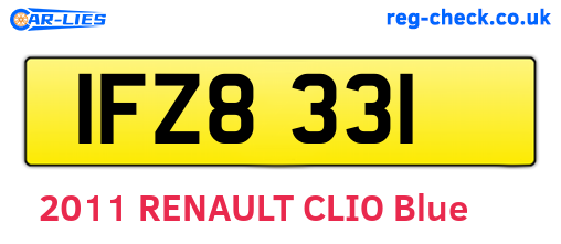 IFZ8331 are the vehicle registration plates.