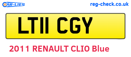 LT11CGY are the vehicle registration plates.