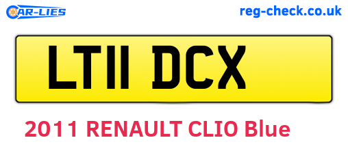 LT11DCX are the vehicle registration plates.