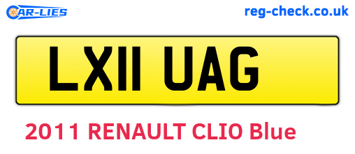 LX11UAG are the vehicle registration plates.