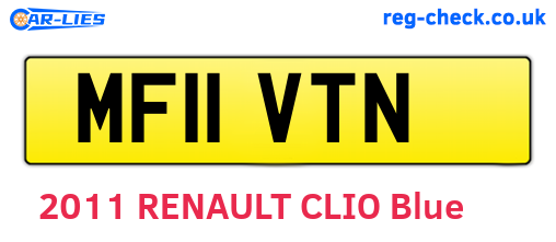 MF11VTN are the vehicle registration plates.