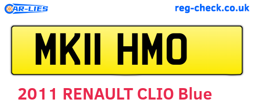 MK11HMO are the vehicle registration plates.