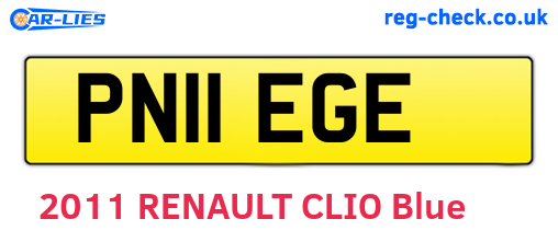 PN11EGE are the vehicle registration plates.