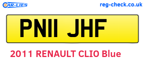 PN11JHF are the vehicle registration plates.