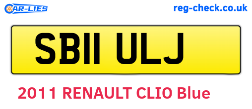 SB11ULJ are the vehicle registration plates.