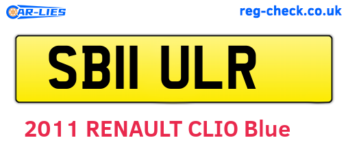 SB11ULR are the vehicle registration plates.