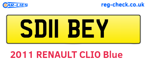 SD11BEY are the vehicle registration plates.