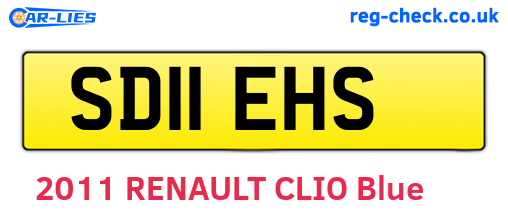SD11EHS are the vehicle registration plates.