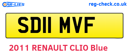 SD11MVF are the vehicle registration plates.