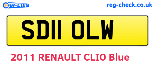 SD11OLW are the vehicle registration plates.