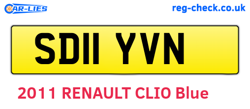 SD11YVN are the vehicle registration plates.