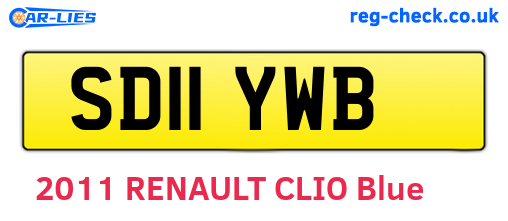 SD11YWB are the vehicle registration plates.