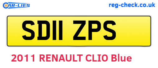 SD11ZPS are the vehicle registration plates.