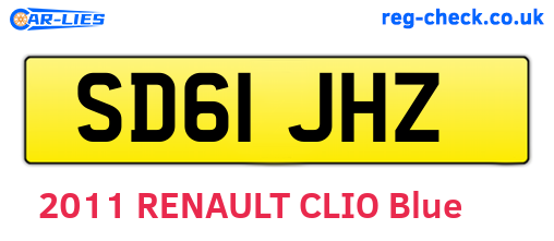 SD61JHZ are the vehicle registration plates.