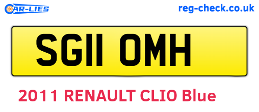 SG11OMH are the vehicle registration plates.