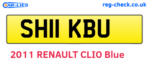SH11KBU are the vehicle registration plates.