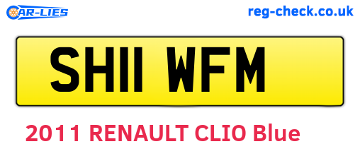 SH11WFM are the vehicle registration plates.