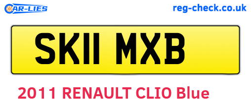 SK11MXB are the vehicle registration plates.