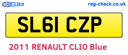 SL61CZP are the vehicle registration plates.