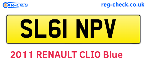 SL61NPV are the vehicle registration plates.
